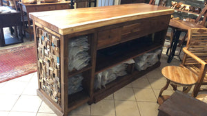 Custom counter height or bar height reception desk