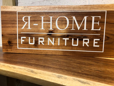 Custom embossed / engraved wood logo