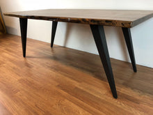 Midcentury modern corner post metal base for dining table