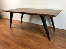 Midcentury modern corner post metal base for dining table