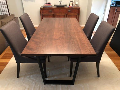 Solid cherry wood dining table