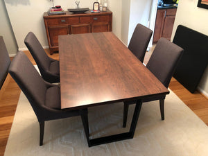 Solid cherry wood dining table