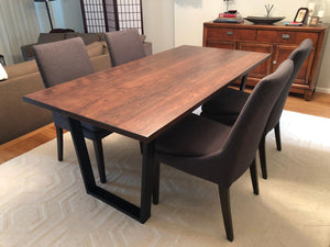 Solid cherry wood dining table