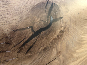 White oak 114”x37-38x1.75 one piece slab