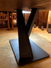 Modern X pedestal dining table base – base only, tabletop not included