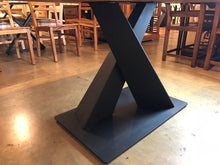 Industrial style metal dining table legs with adjustable feet