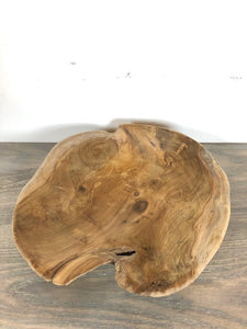 Teak bowl freeform live edge