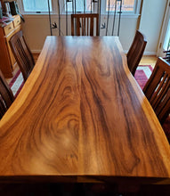 Live edge acacia wood dining table