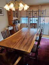 Live edge acacia wood dining table