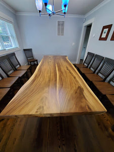 Live edge acacia wood office conference room meeting table