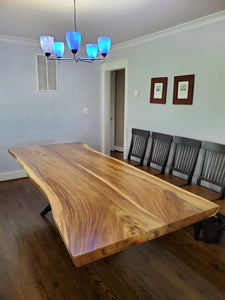 Live edge acacia wood office conference room meeting table