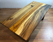 Acacia wood with amber gold epoxy river coffee table