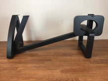 Geometric Art Deco inspired metal dining table legs