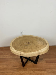 AS04 Live edge acacia wood crosscut slab 30" x 25"