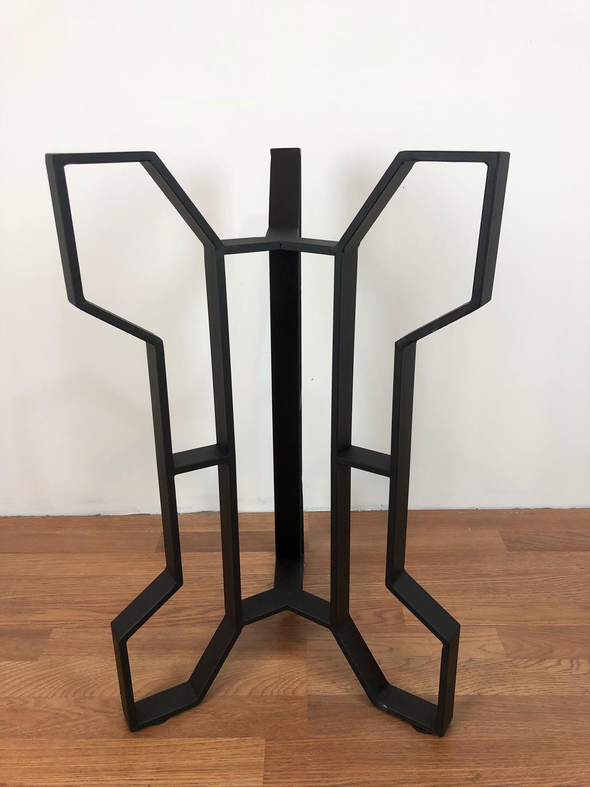 Butterfly metal accent table base