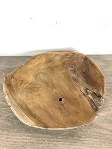 Teak bowl freeform live edge