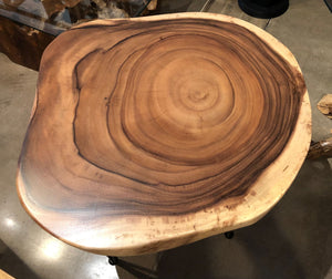 Live edge acacia wood crosscut slab coffee table virginia