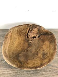 Teak bowl freeform live edge