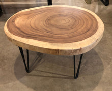 freeform acacia wood crosscut slab coffee table washington dc