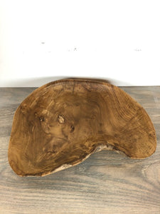 Teak bowl freeform live edge