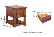 Modern industrial side table 20 x 24