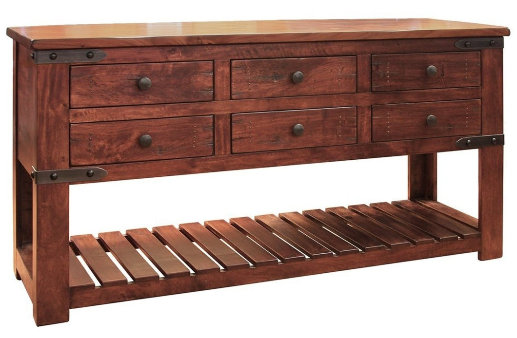 Modern industrial console six-drawer