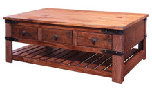 Modern industrial coffee table six-drawer