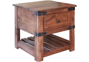 Modern industrial side table 23 x 23
