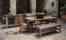 Dining table in multicolor with iron base