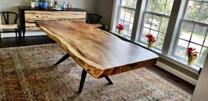Live Edge Conference Table, Live Edge Dining Table, Live Edge Table, Acacia Wood, Wood Slab, Custom Made Live
