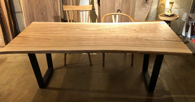 Bookmatched Ash wood dining table top