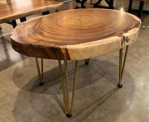 Live edge acacia wood crosscut slab coffee table washington dc