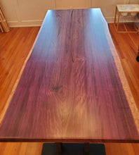 Purple heart wood dining table