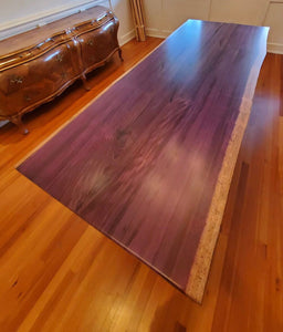 Purple heart wood dining table