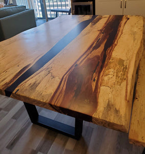 Live edge tamarind wood dining table