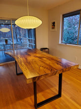 Live edge acacia wood dining table