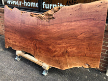Rustic solid one piece live edge longan wood slab 79"