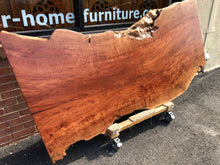 Rustic solid one piece live edge longan wood slab 79"