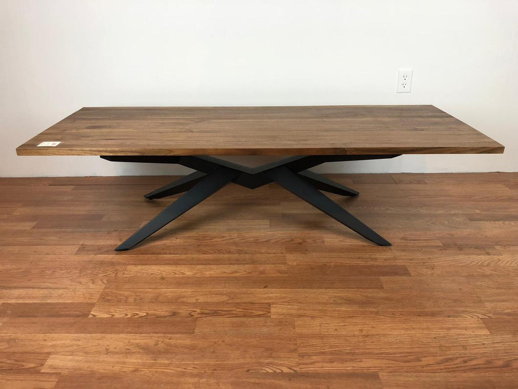 Walnut dining table with mantis base
