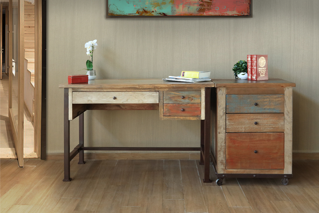 Multi-color wood desk 48