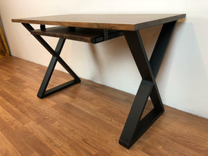 Walnut desk with keyboard tray