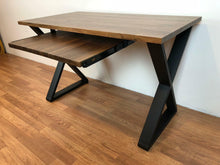 Walnut desk with keyboard tray