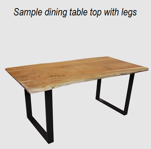 Am7-6336 Live edge acacia wood dining table (with metal legs included)