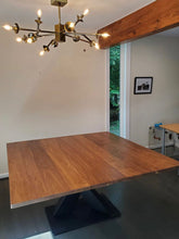 Custom solid wood square dining table