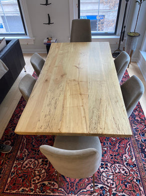 Solid wood dining table