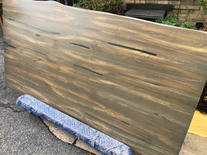 T4-7036 Live edge reclaimed teak wood in gray finish