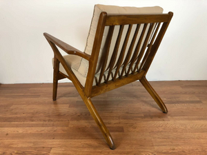 modern teak lounger chair