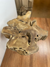 TS01 Live edge free form teak root wood slab 32" x 23"