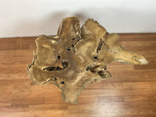 TS01 Live edge free form teak root wood slab 32" x 23"