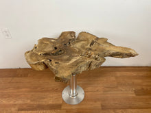 TS01 Live edge free form teak root wood slab 32" x 23"